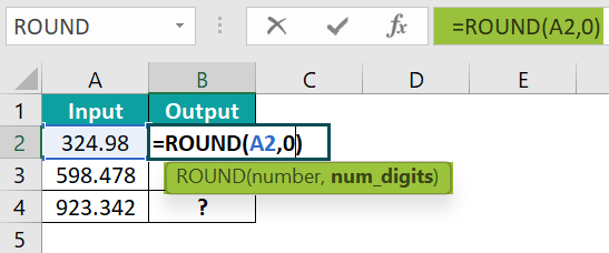 ROUND Function Example - Step 5