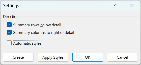 Excel Tabs - Data Tab - Outline 2