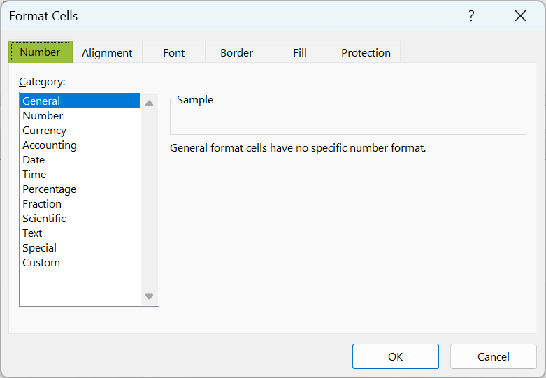 Excel Tabs - Home Tab - Number 2
