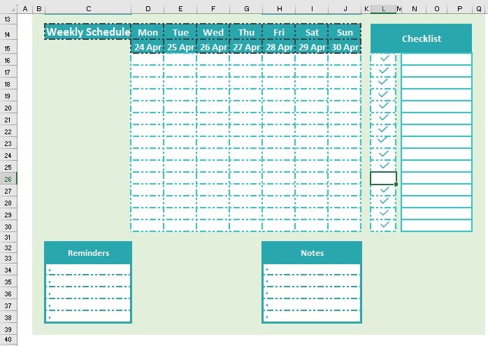 Example 2 - Step 22 - checklist