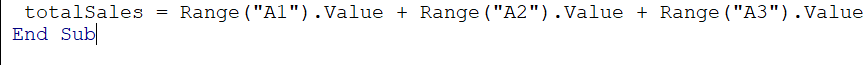 Global Variables in Excel VBA - Example 2 - Step 3