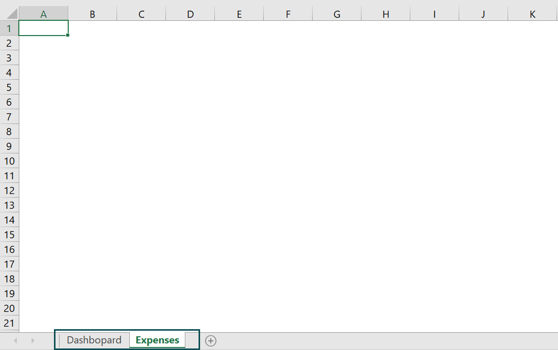 How To Create A Custom Excel Template - Step 1a