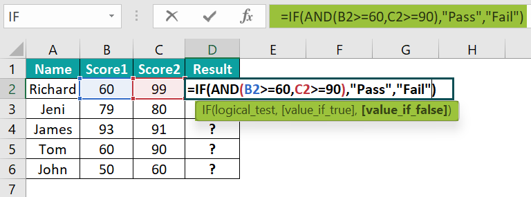 IF Function - Step 1