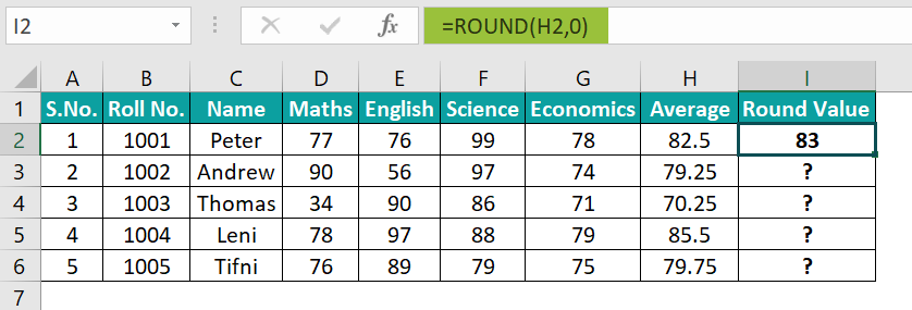 ROUND Function - Step 2