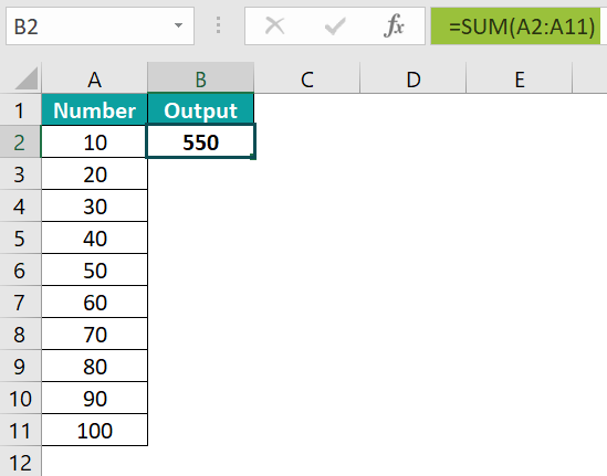 SUM Function - Step 5