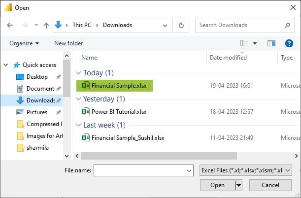 Power BI DAX - Upload - Step 3