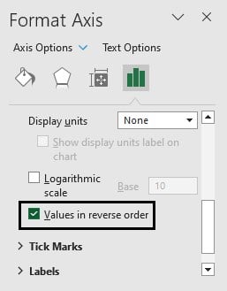 Tornado Chart in Excel - basic example - Step 7