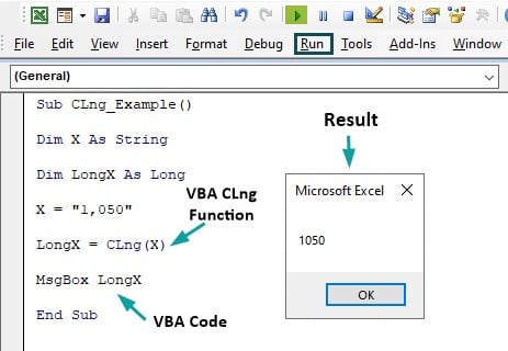 VBA Clng Function