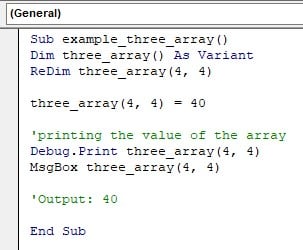 VBA Redim - Example 3 - Step 2