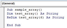 VBA Redim - dynamic array - Step 3