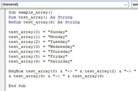 VBA Redim - dynamic array - Step 5