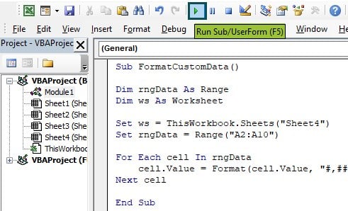 user defined format - Step 5