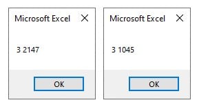 Vba clng function - Example 1 - Step 5
