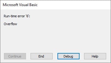 Vba clng function - Example 2 - Step 5