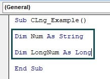 Vba clng function - use - Step 2