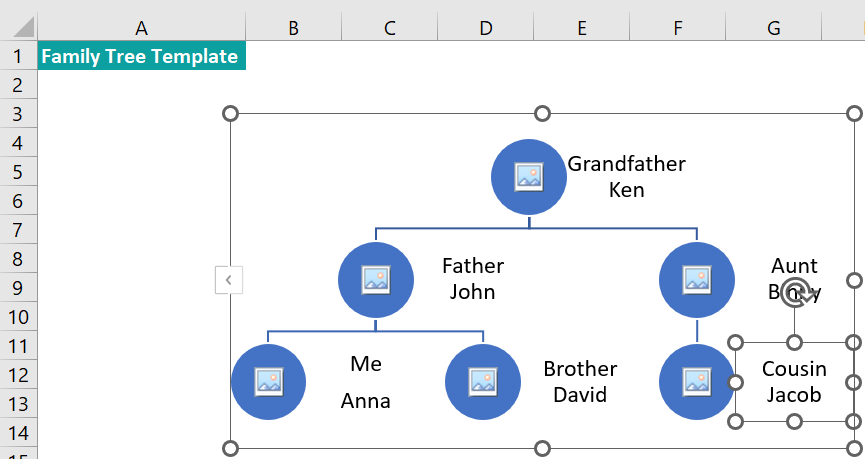 Excel Family Tree Template - FAQ 1 - Step 3c