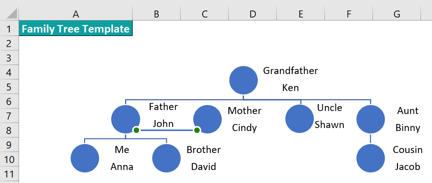 Excel Family Tree Template - FAQ 1 - Step 5e