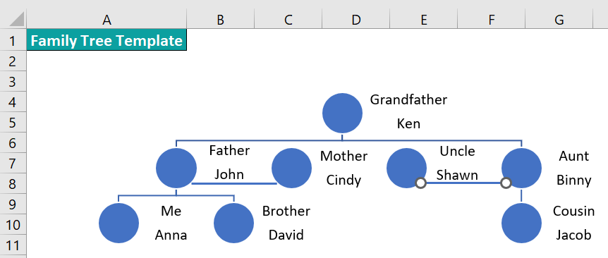 Excel Family Tree Template - FAQ 1 - Step 5h