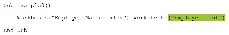 VBA Activate Sheet - Example 3 - 4