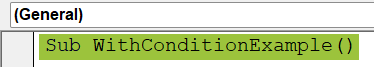 Excel VBA Replace String - Example 3 - Step 1