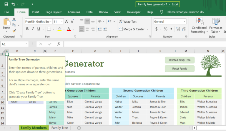 Excel Family Tree Template - Definition, How to Create?