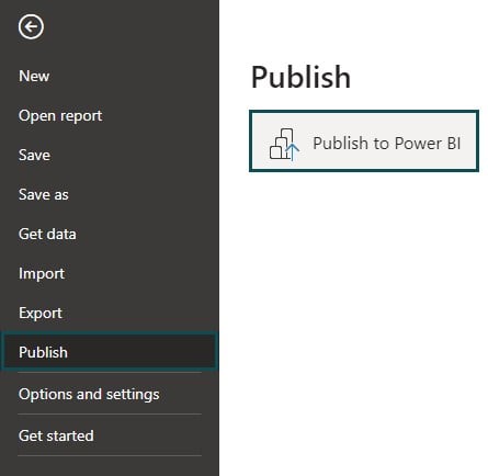 Power BI Reports - Publish - Step 2