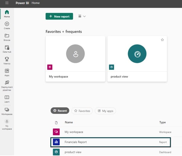 Share - Home tab