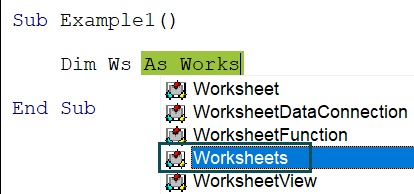 VBA Activate Sheet - Example 1 - Step 2