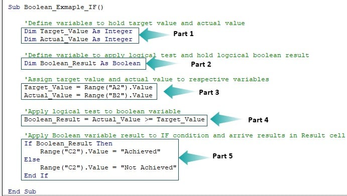 VBA Boolean - If Condition - code