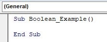 VBA Boolean - data type - Step 1