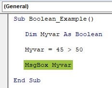 VBA Boolean - data type - Step 8