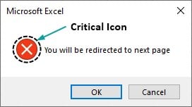 VBA MsgBox - Icon constant - Example 2 - output