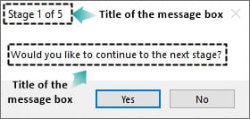 VBA MsgBox - Title & prompt - Output