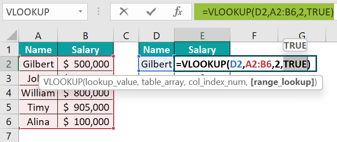 Closest Match Example - Step 3