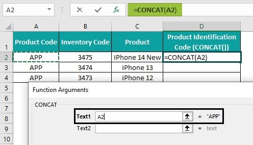 Column Merge in Excel - Method 1 - Example 1 - Step 2.jpg