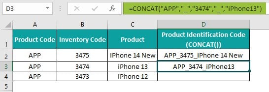 Column Merge in Excel - Method 1 - Example 1 - Step 5