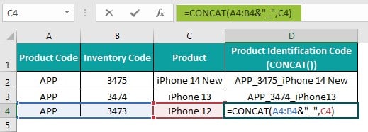 Column Merge in Excel - Method 1 - Example 1 - Step 6