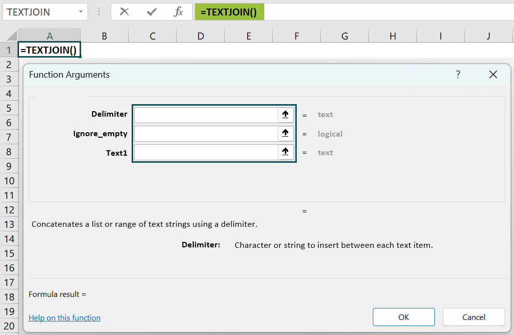 Using TEXTJOIN - 2