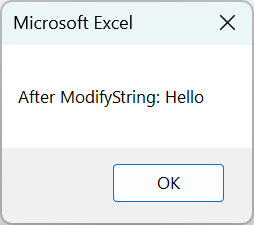 Excel VBA ByVal - Example 2 - Step 4