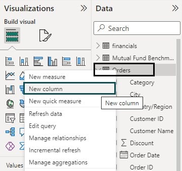 Power BI IF Statement - Example 2 - Step 2
