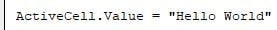 VBA Active Cell Intro - Activecell