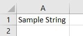 VBA Active Cell Intro - Sample string