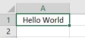 VBA Active Cell Intro - World