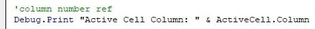 Parameters - Column Number