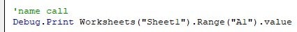 VBA Active Cell - Worksheet Reference - name call