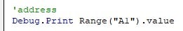 VBA Active Cell - address