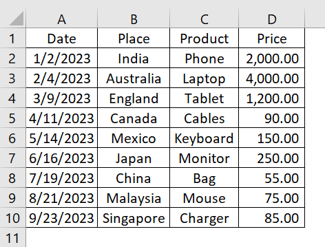 VBA Borders in Excel - Example 1 - Step 5