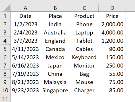 VBA Borders in Excel - Example 2 - Step 6