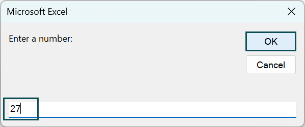 VBA ByVal in Excel - Example 1 - Step 6
