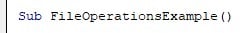 VBA ChDir - Example 1 - Step 1